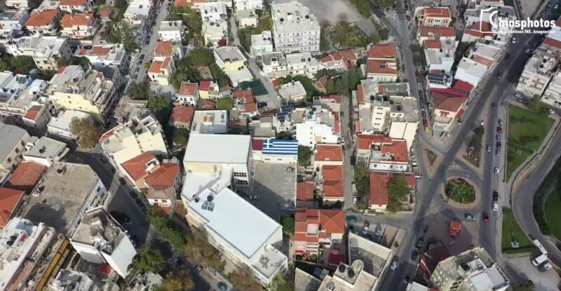 Ελληνική Σημαία στην οροφή της ΑΕΝ Χίου