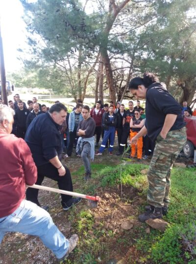 Δενδροφύτευση στην περιοχή του Κοφινά από τους σπουδαστές την ΑΕΝ Χίου